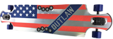 OutLaw American Flag Longboard Skateboard 42" Frosty